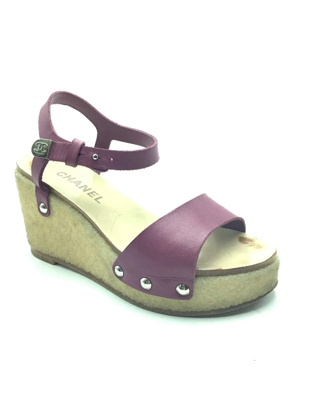 Chanel Leather Platform Sandals Size: 7 / IT 37